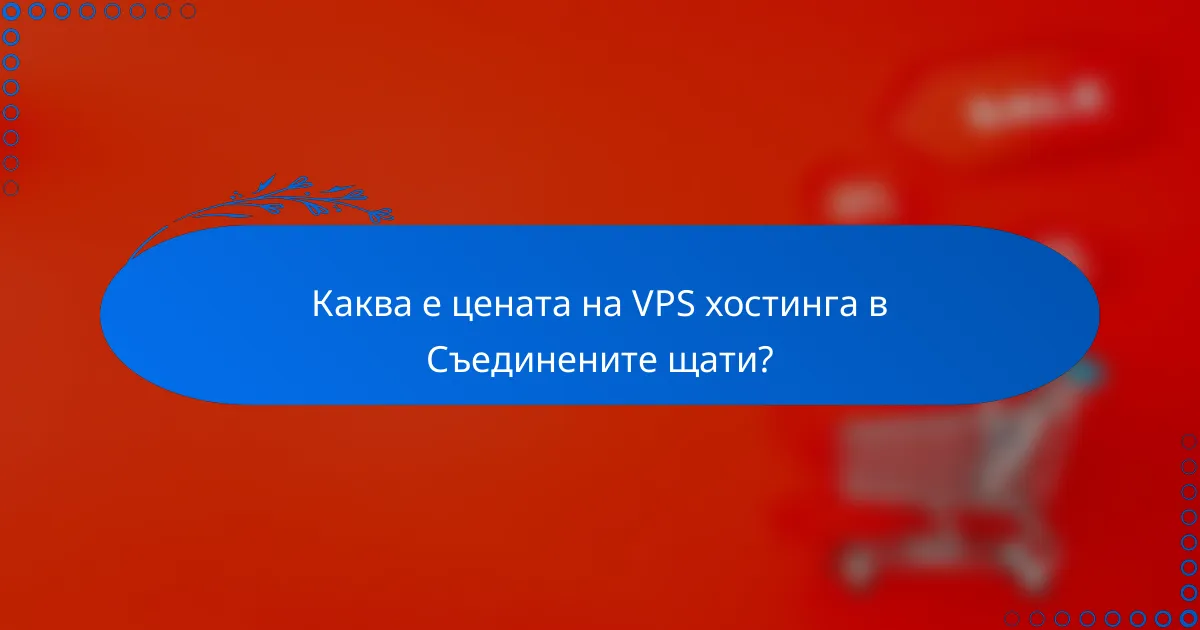 Каква е цената на VPS хостинга в Съединените щати?