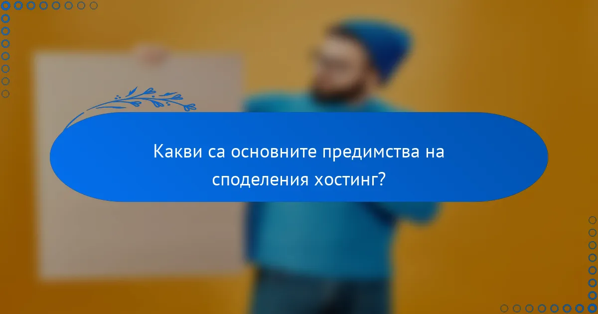 Какви са основните предимства на споделения хостинг?
